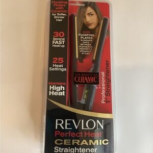 New Revlon Perfect Heat Ceramic Straightener 1” 30 Second Heat Up Auto Shut-off